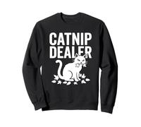 Catnip Dealer Funny Cat Graphic Pet Lover Humor Design Sweatshirt
