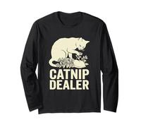 Catnip Dealer Funny Cat Lover Kitty Herb Humor Design Cute Long Sleeve T-Shirt