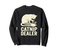 Catnip Dealer Funny Cat Lover Kitty Herb Humor Design Cute Sweatshirt
