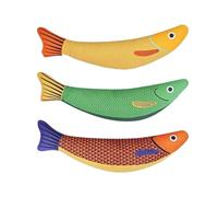 Catnip Fish Toys - Crinkle Sound Cat Toys | Interactive Chewing Toys | Teeth Cleaning Plush Fish, Cat Grass Toys Resistant