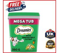 Catnip Flavour Cat Treats 350g MegaTub Pack of 2 for All Life Stages