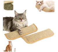 Catnip Kicker Pillow,Dual Hemp Rope Interactive Catnip Chew Toy,Cat Nip Sisal Scratching Pad for Kittens Teething, Chewing, Playing and Anxiety Relief (S+S)