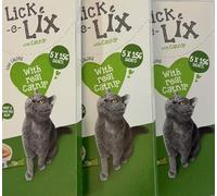 Catnip Lick-e-Lix Cat Treats 75g (3 Packets) - Soft Creamy Yoghurt Treats