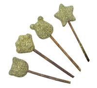 Catnip Lollipop Treats for Cats and Kittens, 4 Pack Digestive Snack | Portable Catnip Sticks, Four Shapes, Easy Storage, Playful Energy, Natural Treat Set for Pets