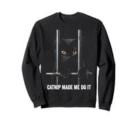 Catnip Made Me Do It Cat Prison Bars Cat Jail Bombay Cat Sweatshirt