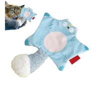 Catnip Plush Toy Flying Squirrel Shape Squeaky Interactive Doll, Multifunctional Kitten Teething Aid | Soft Chew Link for Small and Large Cats Indoor Play Stress Relief