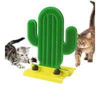 Catnip Scratch Pad, Cactus-Shaped Cat Scratcher, Interactive Claw Grinding Toy, Cognitive Play, Portable, Compact, Versatile, Ideal for Small & Medium Pets, Green