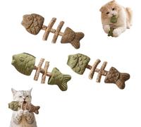 Catnip Silvervine Chew,Creative Fish Bone Cat Dental (3 PC)