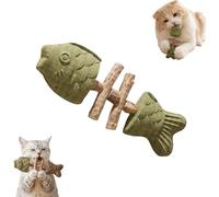 Catnip Silvervine Chew,Creative Fish Bone Cat Dental (Catnip)