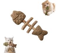 Catnip Silvervine Chew,Creative Fish Bone Cat Dental (Insect Gall Fruit)