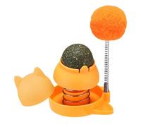 Catnip Stickers - Catnip Ball for Cats Wall, Catnip Ball with Irresistible Fragrance | Scratcher Catnip Wall Toy with Spring Ball, Catnip Wall Toy Cats for Wall Lick Teeth, Pink, Blue, Orange