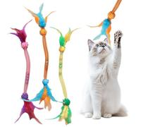 Catnip Sticks Cat Rope Toy Catnip Sticks, Chew Sticks For Cats, Interactive Cat Toy With Feathers, Cat Toy, Self-Employment With Catnip, Catnip Toy Teething Rope (ALL 3PC)