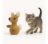 Catnip Stuffed Teddy Bear Cat Toy - Soft Polyester Kitten Chew & Play Toy Cute Plush Bear with Hanging Loop