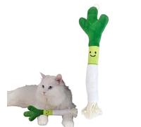Catnip toy leek plush toy vegetable sound toy cute and fun for cats to chew on sharpen their claws and clean their teeth Soft and harmless material