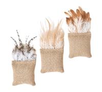 Catnip Toy Pack of 3 Natural with Bells Bite Resistant Stimulating Angel
