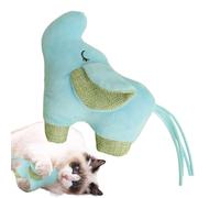 Catnip Toys - Crinkle Sound Plush | Teething Game For Kittens | Elephant Novelty Design, Indoor Pet Theme | Chew Scratching Use | Stimulation Enrichment Accessory, Hunting Boredom Relief Toy For Cats