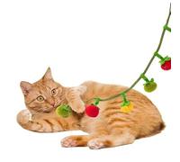Catnip Toys for Cat,48cm with Bells and 100% Pure Organic Safe Catnip Filled Chew Fun Toy,Interactive Micro Suede Fabric Tomato,Catnip Chew Fun for Indoor Cats Exercise for Kitten,Cats