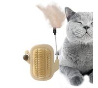 Catnip Toys for Indoor Cats, Teaser Stick with Catnip Ball, Groomer Brush, Chew Toys Wall Corner Brushes, Edible Wall Treats for Cats, Cleaning, Massage, and Shedding, Interactive Pet Supplies