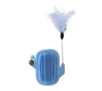 Catnip Wall Toy Ball - catScratcher Brush, Interactive Grooming Teaser | PP Fiber Metal Corner Self Scratching Catnip Licking Ball Indoor catPlay Accessory For Kittens Stress Relief Wall Mounted Pet