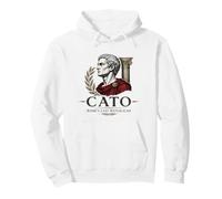 Cato the Younger Ancient Rome Stoic Senator Portrait Pullover Hoodie