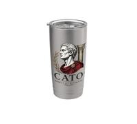 Cato the Younger Ancient Rome Stoic Senator Portrait Stainless Steel Insulated Tumbler