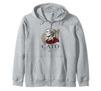 Cato the Younger Ancient Rome Stoic Senator Portrait Zip Hoodie