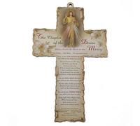 Católica de la Capilla de la Misericordia Divina 15cm Cruz Madera Corte Láser para Colgar 6" Madera