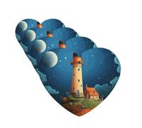 Catoon Whale Lighthouse Car Air Fresheners 4 Pcs Heart Shape Hanging Car Air Freshener Fragrance Scented Cards Auto Mirror Pendant Aromatherapy Tablets For Car Home Office Closet Bathroom