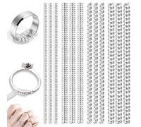 CATOR 12 Pieces Ring Size Adjuster Set, Transparent Spiral Thread, 4 Sizes, Clear Ring Adjusters for Loose Rings