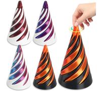 CATOR 3PCS Impossible Cone, 3D Printed Spiral Cone Fidget Toy, Impossible Pyramid Sculpture Passthrough, Desktop Decorations Stress Relief Toy for Kids Adult Gift