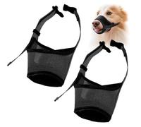 CATOR Pack of 2 Muzzle for Dogs, Nylon Muzzle for Dogs, Adjustable Loop, Soft Muzzle for Medium Dogs, Prevents Barking, Biting and Chewing, Suitable for 13-27 kg (M)