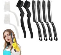 CATOR Pack of 8 Joint Brushes, Joint Brush Bath, Stiff Bristles Joint Brush Bathroom Tiles, V-Shape Joint Cleaner Brush, Grout Brush, Joint Cleaning Brush, Small Cleaning Brush