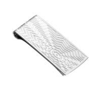 CATORS Hallmarked Sunburst Sterling Silver Money Clip - Art Deco Engraved Design, Luxury Gift for Men & Women (Standard, 50mm x 20mm)