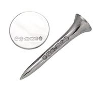 Cators Luxury Sterling Silver Golf Tee & Marker Gift Set in Presentation Box - Perfect Golf Gifts for Men and Women. Fully Hallmarked Golfer Gift for Players & Enthusiasts.