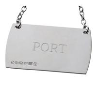 Cators Sterling Silver Decanter Labels (Port) - Heavyweight, Flat Spirit Decanter Label, Fully Hallmarked .925 Sterling Silver Labels for Spirit Decanters