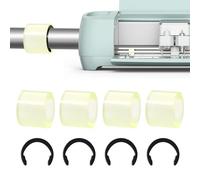 CATOSUM 4 Pcs Rubber Roller Replacements & 4 Pcs Metal Retaining Rings for Cricut Maker/Maker 3, Green