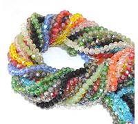 Catotrem 8mm Briollete Rondelle Crystal Glass Beads Faceted Crystal Beads for Jewelry Making Assorted Color(1020pcs)