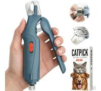 CATPICK 2-in-1 Dog Nail Clippers & Cat Nail Clippers Trimmers for Large Medium Small Dogs Cats Claw Trimmer Quick Sensor and Safety Guard USB Rechargeable with 2 LED Lights Dogs Nail Trimmer