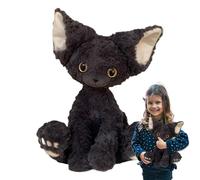 catPlush - Cute Black catDoll, Soft Stuffed Toy | 30cm Cartoon Animal, Adorable catCushion for Sofa Bed or Room Décor, Gift for Kids and Adults, Cosy Home Ornament for Bedroom Displa