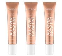 Catrice All Over Glow Tint, Highlighter, No. 040, Brown, Brightening, Quick-Drying, Instant Result, Shimmering, Vegan, Oil-Free, Perfume, Alcohol-Free, Pack of 3 (3 x 15 ml)