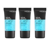 Catrice Aqua Splash Grip Primer, blue, moisturising, long-lasting, radiantly fresh, for dry skin, vegan, oil-free, no parabens, no nanoparticles, pack of 3 (3x30ml)