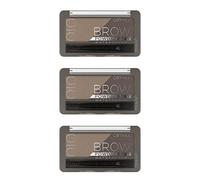 Catrice Brow Powder Set Waterproof, eyebrow powder, No. 010, brown, long-lasting, instant results, matte, vegan, nanoparticle-free, pack of 3 (3x4g)