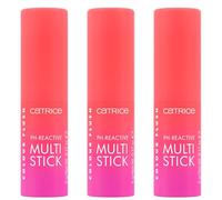 Catrice Colour Flush pH-Reactive Multi Stick, Blush, No. 010, Pink, Colour Matching, Instant Result, Natural, for Dry Skin, Vegan, Oil-Free, Perfume, No Alcohol, Pack of 3 (3 x 5 g)
