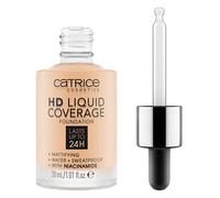 Catrice HD Liquid Coverage Foundation, No. 005, Nude, Long-Lasting, Matte, for Blemished Skin, Vegan, Oil-Free, Waterproof, Alcohol-Free, Pack of 1 (30 ml)