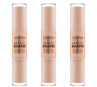 Catrice Magic Shaper Contour & Glow Stick, contour stick, No. 020, multicoloured, defining, instant results, natural, vegan, fragrance-free, paraben-free, pack of 3 (3 x 9 g)