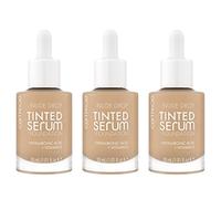 Catrice Nude Drop Tinted Serum Foundation, No. 030C, Nude, Long-Lasting, Mattifying, Natural, for Sensitive Skin, Vegan, Oil-Free, Perfume, No Alcohol, Pack of 3 (3 x 30 ml)