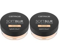 Catrice Soft Blur Matte Setting Powder 020 Light for a mattified finish, breathable powder, long-lasting for setting make-up, lightweight formula, 8g (Pack of 2)