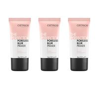Catrice The Perfector Poreless Blur Primer, nude, long-lasting, smoothing, natural, for blemished skin, vegan, oil-free, fragrance-free, alcohol-free, pack of 3 (3 x 30 ml)