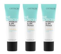 Catrice The Protector Hydrate & SPF Primer, White, moisturising, priming, protective, for dry skin, vegan, nanoparticle-free, pack of 3 (3x22ml)