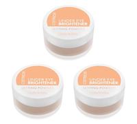 Catrice Under Eye Brightener Setting Powder, powder, No. 020, nude, brightening, instant results, soft focus, natural, vegan, paraben-free, pack of 3 (3x2.3g)
